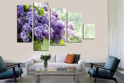 Модульная картина "Цветущая сирень"