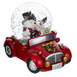 GAEM Фигурка декор в стекл шаре "Снеговик и Олень", D 7 см, L10,5 W7 H9 см