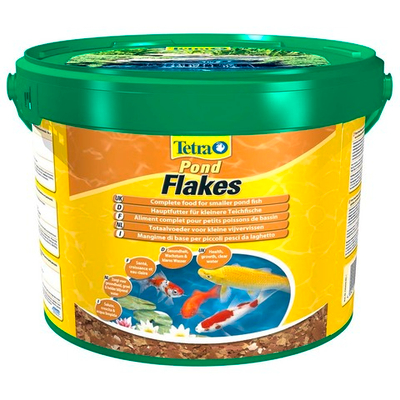 Tetra Pond Flakes 10 л - корм для прудовых молодых рыб (хлопья)