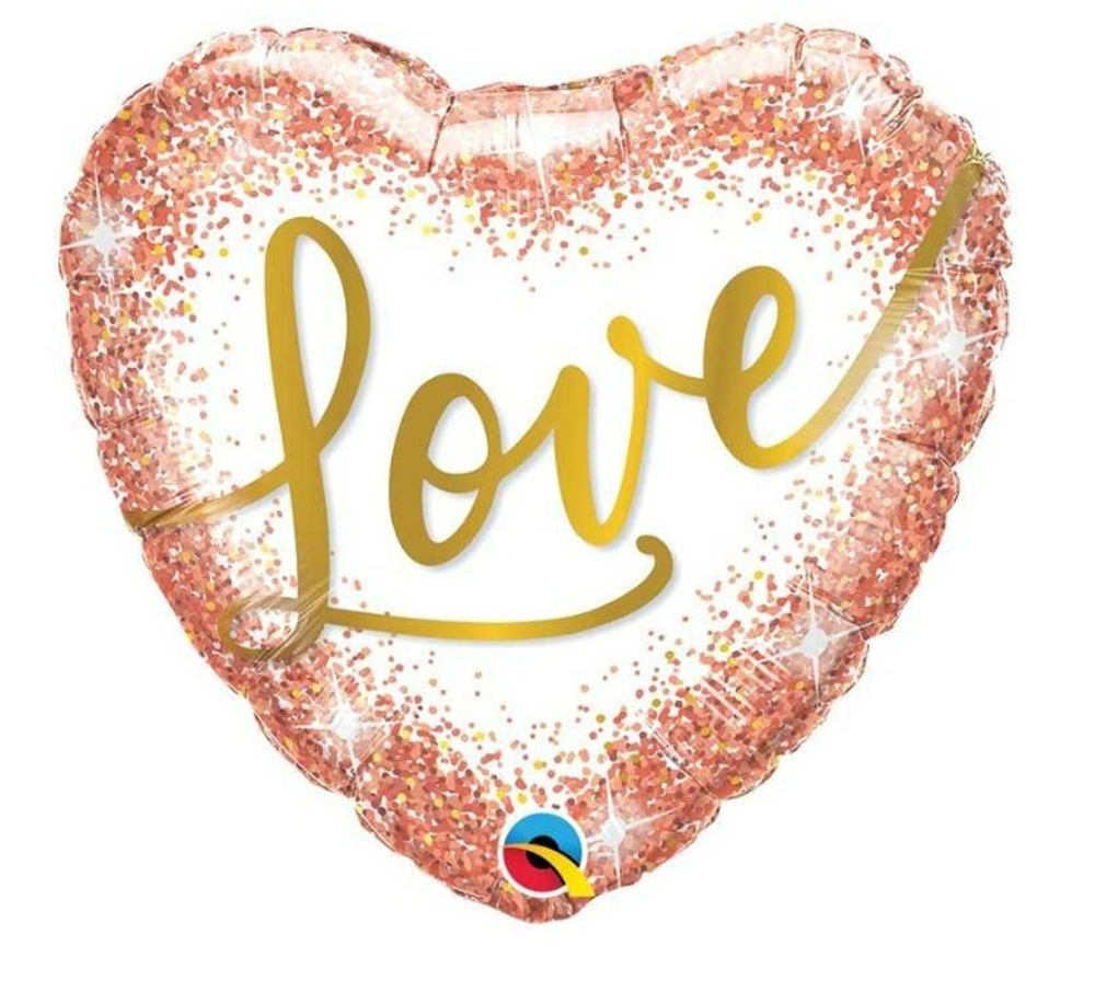 Сердце Love глиттер