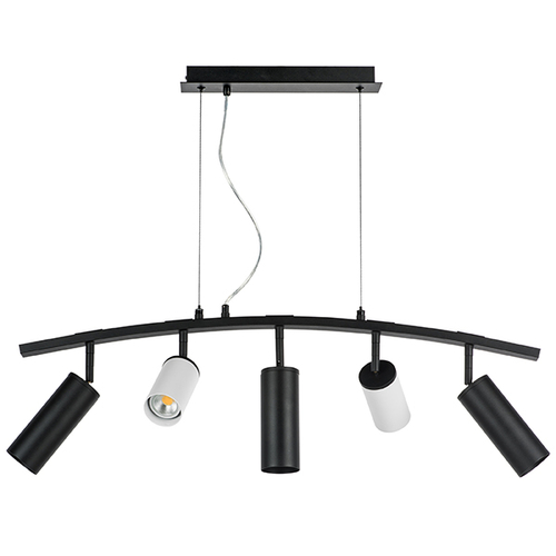LR735362873 Люстра RULLO 5х50W GU10 ЧЕРНЫЙ/БЕЛЫЙ (571735+214436-2+214487-3)