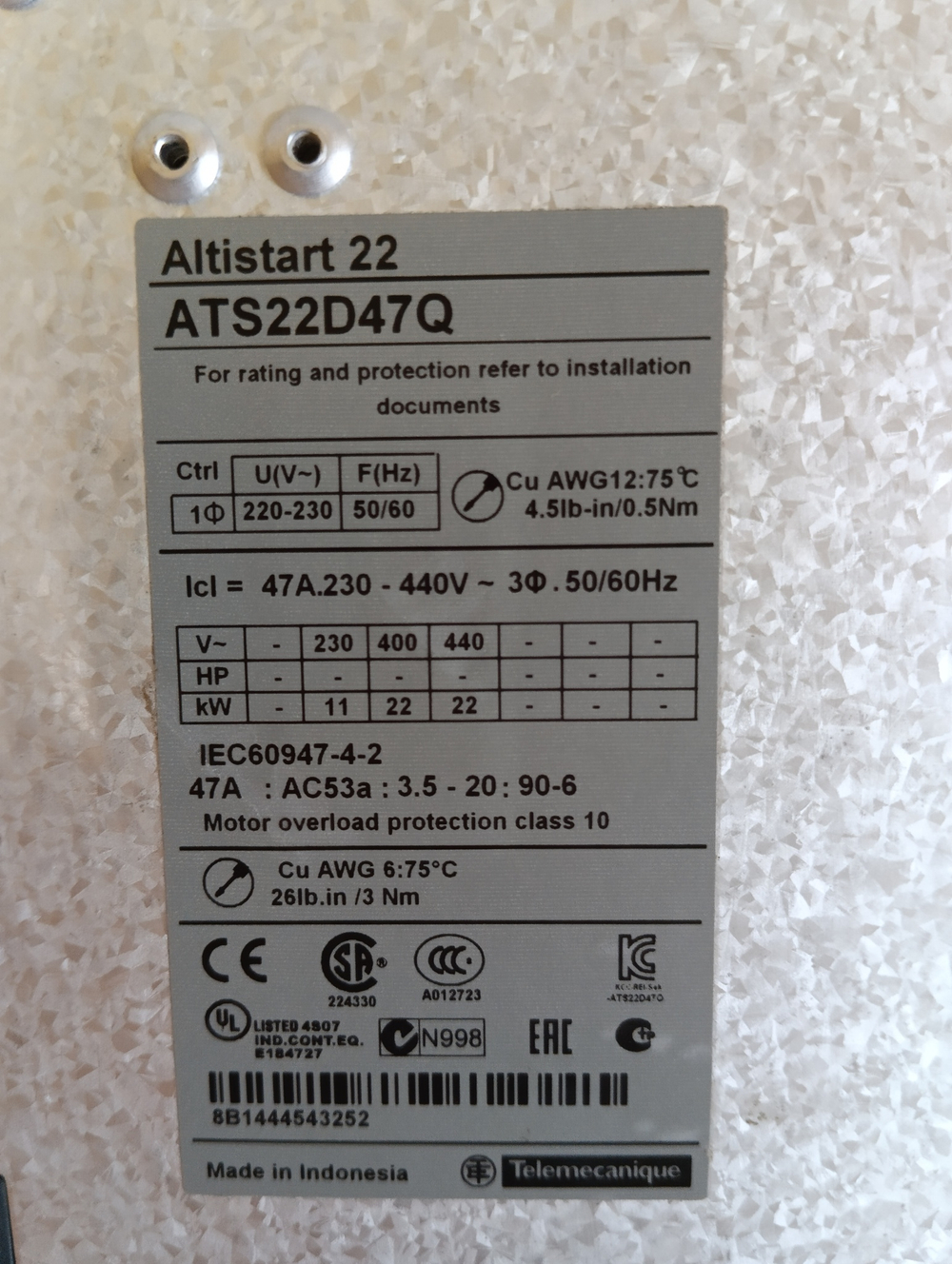 S.E. ATS22D47Q б/у