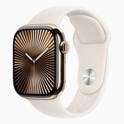 Apple Watch Series 10, 42mm, титан золотого цвета, спортивный ремешок