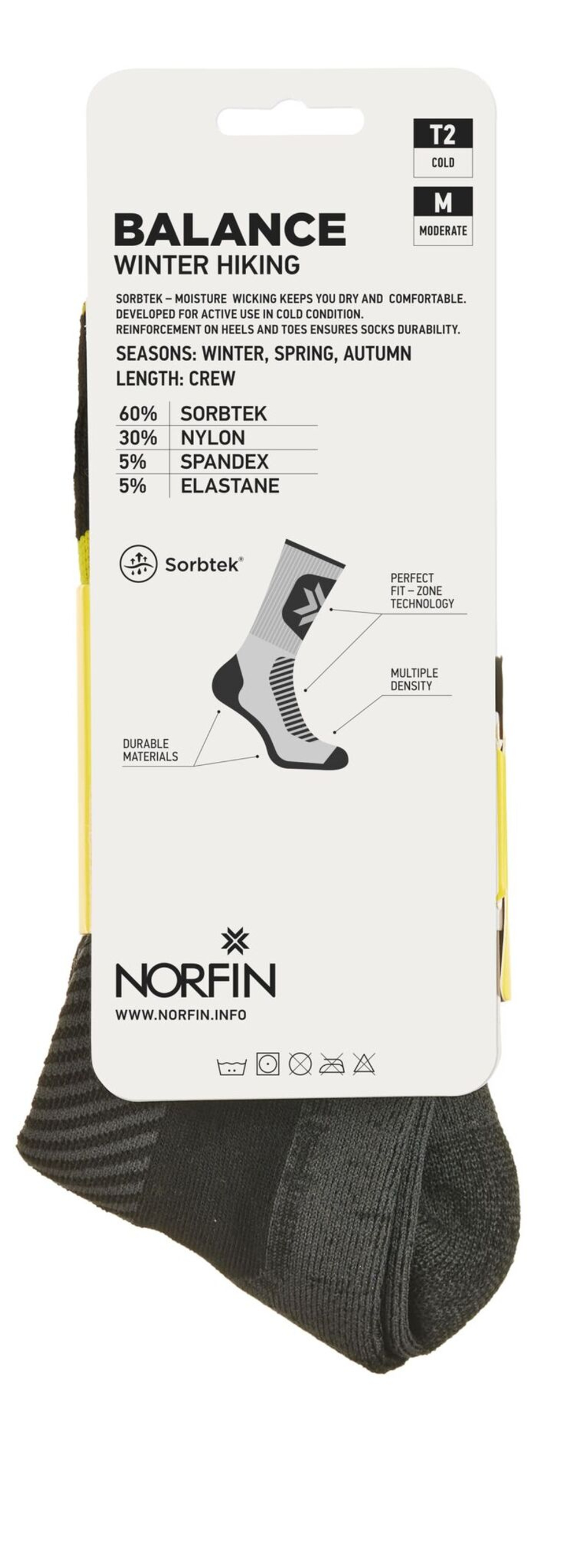 Носки Norfin T2M BALANCE WINTER HIKING CREW р.(42-44) L