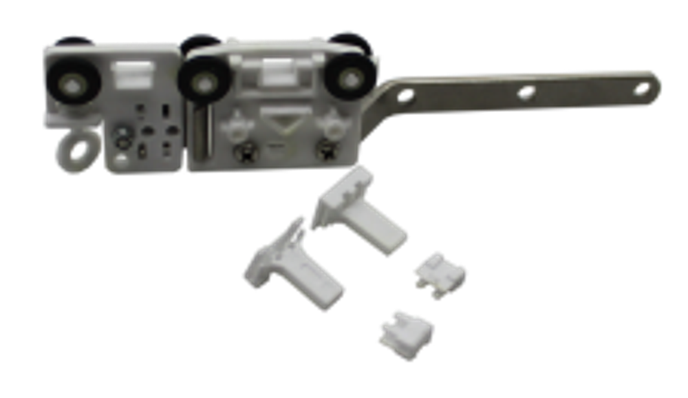 Каретка для прямого карниза с прорезиненными роликами Артель