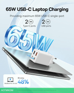 Сетевое зарядное устройство Baseus GaN6 Pro 65W EU Moon White (P10162701213-00)