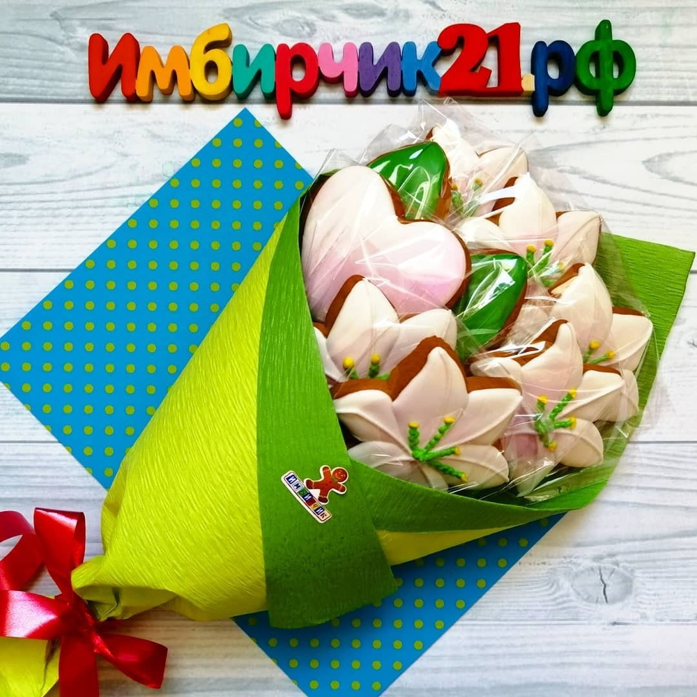 Имбирные пряники цветы