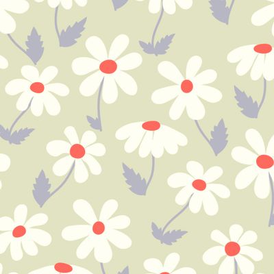 Нежные ромашки на светло-сером фоне