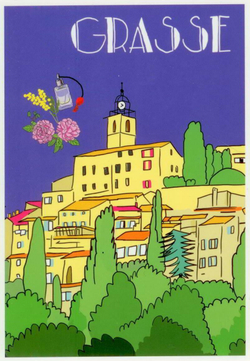 Открытка Grasse размер 10,5 х 15 см