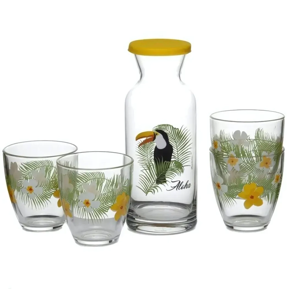 Набор питьевой 5 предметов «Тукан» декантер 700мл, стакан 4шт 285мл 96723BD1