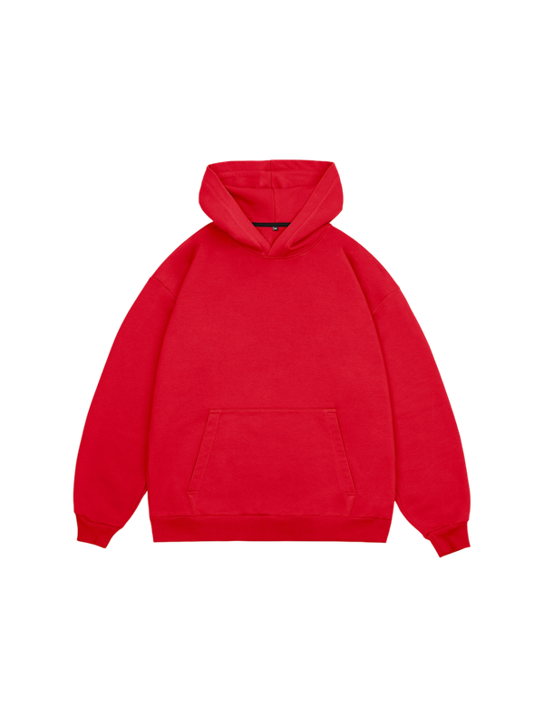 Худи оверсайз без начеса (красный)