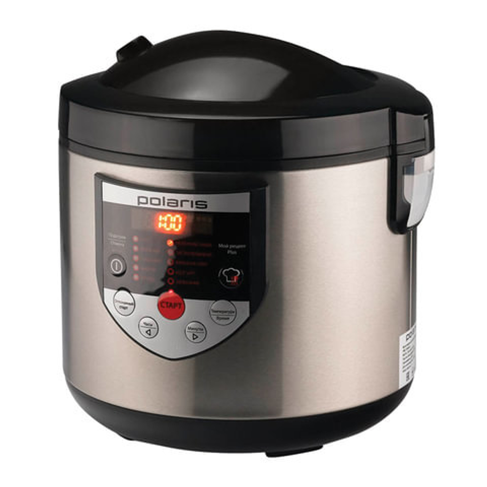 Мультиварка POLARIS PMC 0548AD, 860 Вт, 5 л, 10 программ, таймер, серебристая