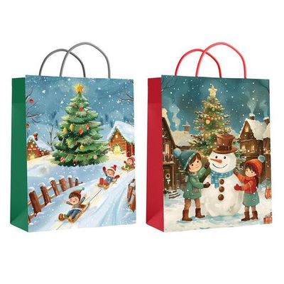 Пакет ламинированный новогодний "Снеговик" 18*23*10 см, 157г/м2 (Центрум)