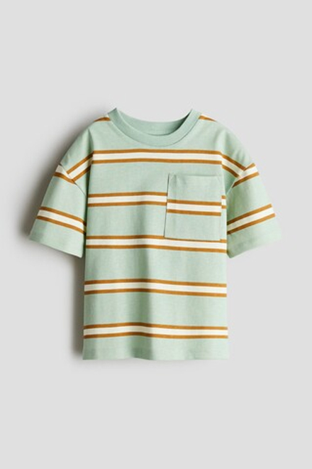 H&M Хлопковая футболка, светло-зеленый