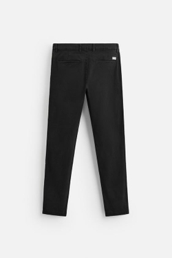 ZARA БРЮКИ ЧИНОС SKINNY FIT, ЧЕРНЫЙ