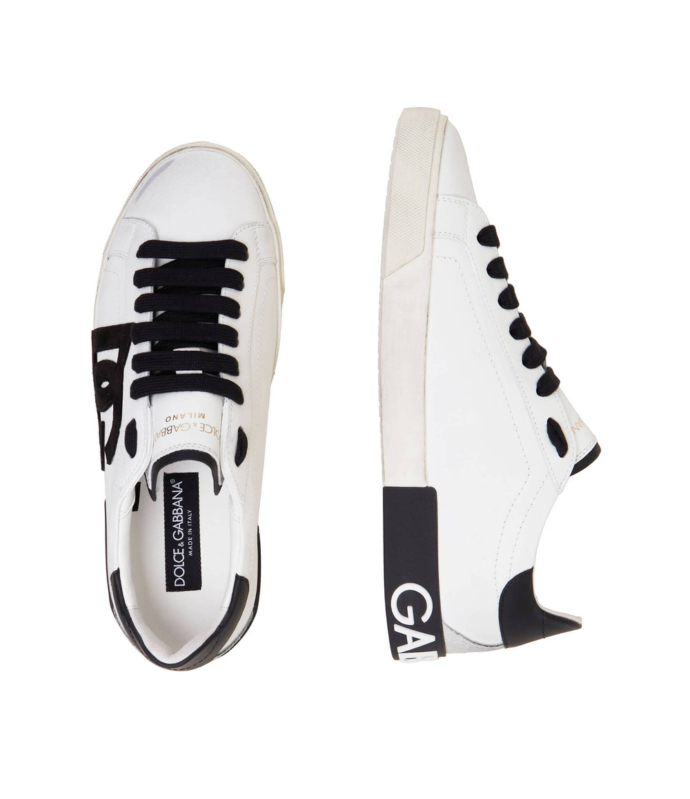 Кожаные кроссовки Dolce & Gabbana - белый(CS2203 AO277)
