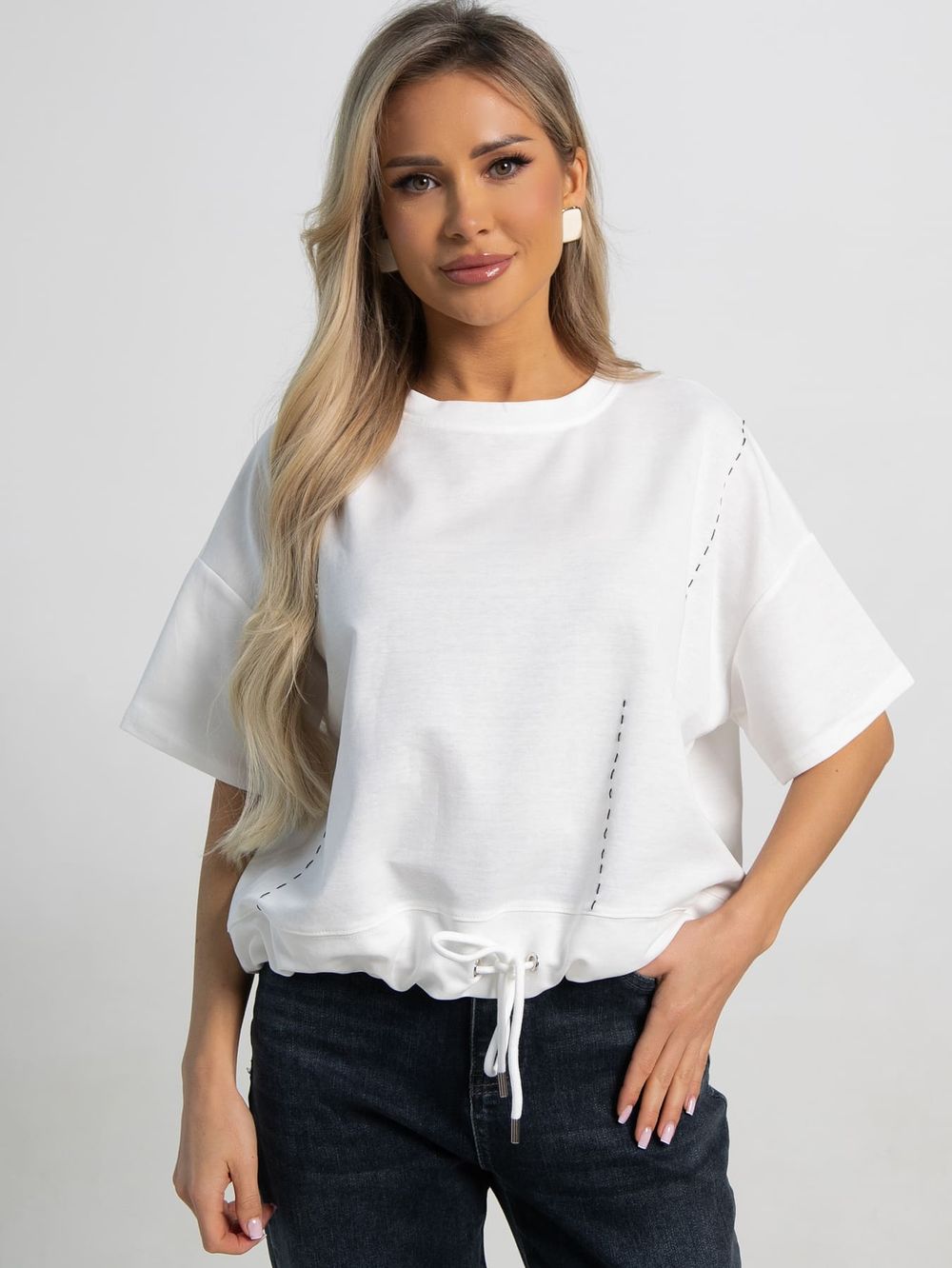Блуза В самое сердце (белая) Б15975-7М LT Collection