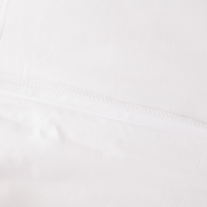 Пододеяльник Страйп Сатин Однотонный Отель белый 100% Хлопок 150x210 3x3