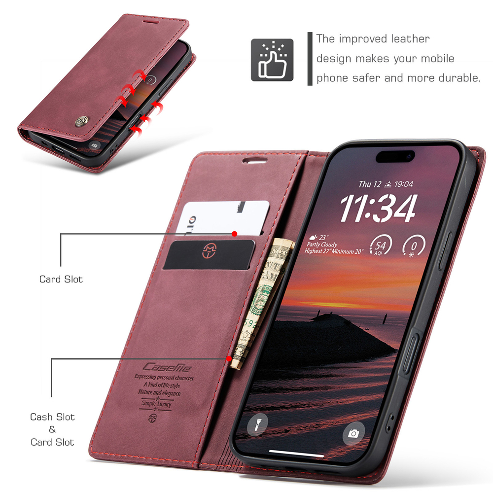 Чехол-книжка CaseMe Matte iPhone 17 Pro Max