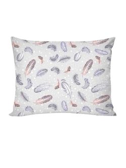 Постельное белье перкаль Сказка "Перышко" 1,5-сп Наволочка 50х70 см 1 шт Простынь 150x215 см Пододеяльник 145x215 см