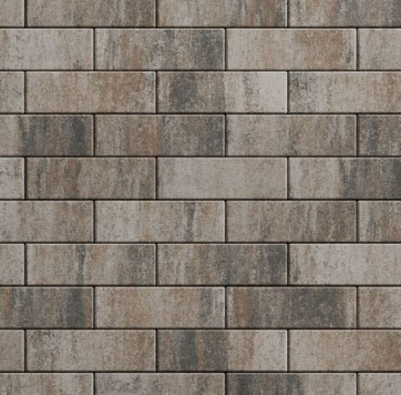 Тротуарная плитка ПРЯМОУГОЛЬНИК 300х100 мм - Листопад гладкий Песчаник