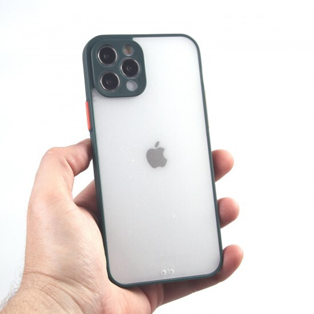 Чехол для iPhone 12 Pro, прозрачный, матовый, 0,5 мм, 012507 Черный