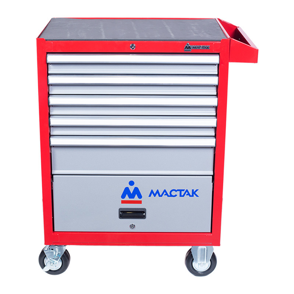 Тележка инструментальная, 5 ящиков и отсек, красная МАСТАК 522-05581R