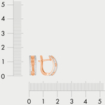 Серьги для женщин из розового золота 585 пробы с фианитами (арт. с4215)