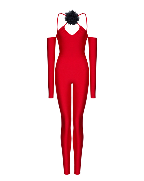 Комбинезон с розой из бифлекса