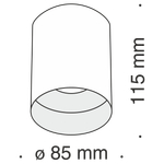 Потолочный светильник Technical C014CL-01W