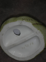 Статуэтка. Фарфор. Котёнок на зелёной подушке. Capodimonte. Италия