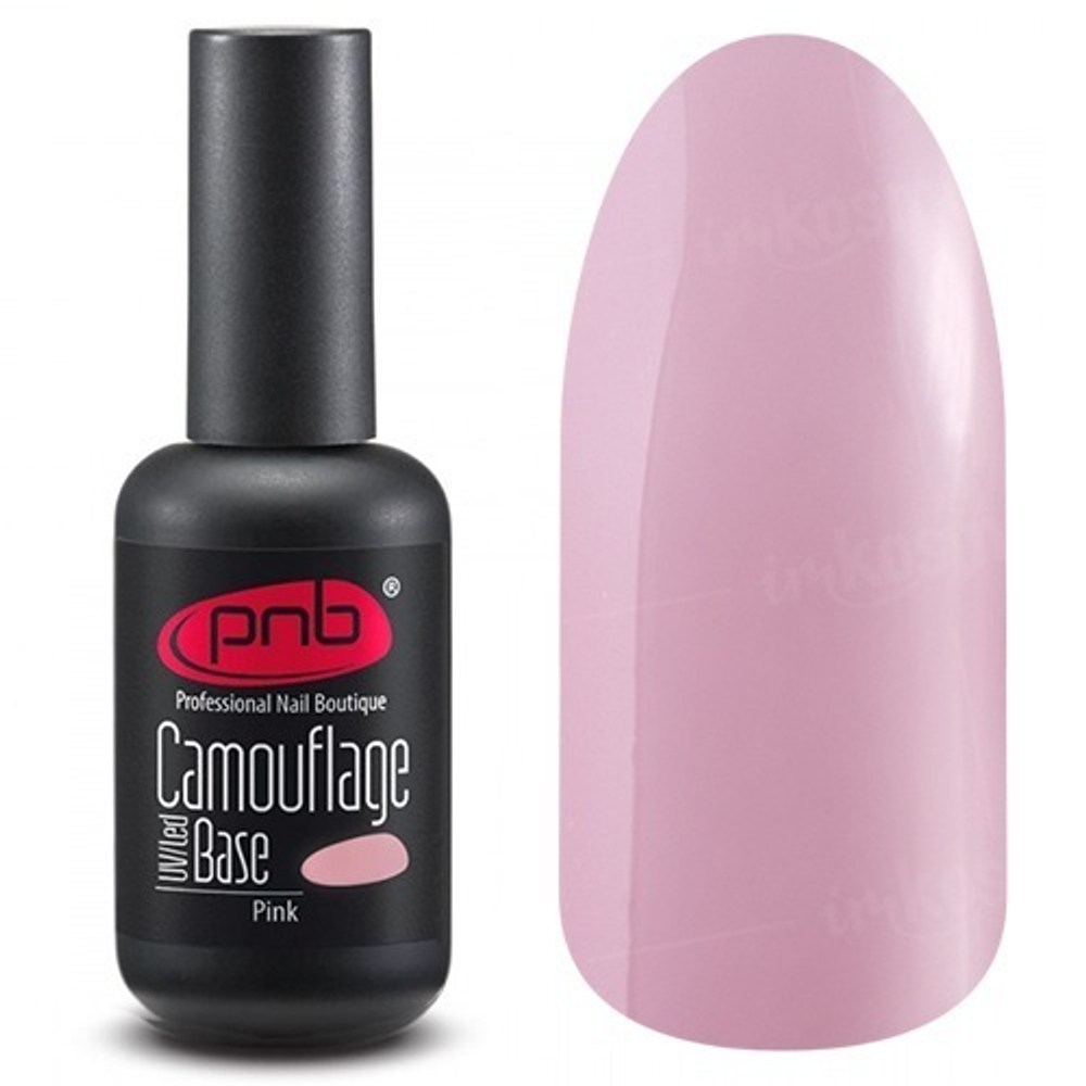База камуфлирующая каучуковая PNB розовая 17 мл УФ/ЛЕД/Camouflage Base PNB Pink 17 ml UV/LED