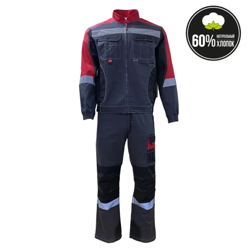 Костюм мужской (комплект) ФОРМУЛА т/сер/чер/кр(48-50) 182-188