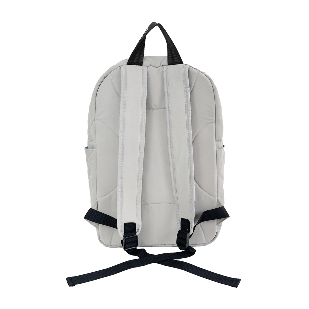 Стеганный рюкзак с кошкой "MATILDASan", серый, 25-8694-1, KUSUGURU