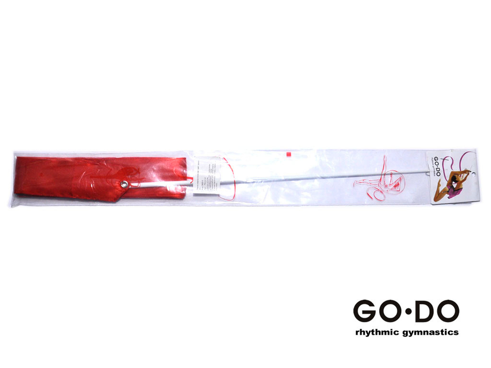 Лента гимнастическая с палочкой красная GO DO :PD-02-К