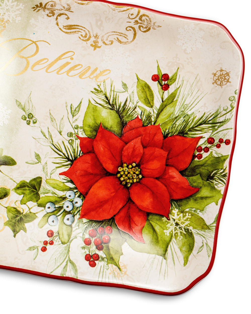 Тарелка пирожковая квадратная 15см Certified International Corp Красочная зима Вера
