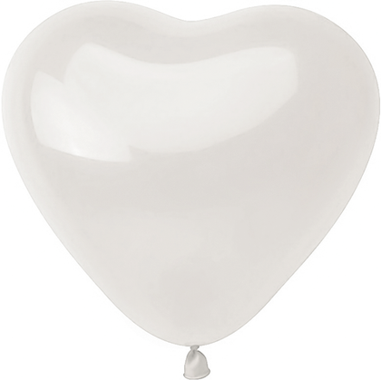 Сердце (10''/25 см) Белый, пастель