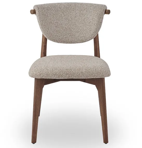 Стул Holmes 2, серый, ножки орех