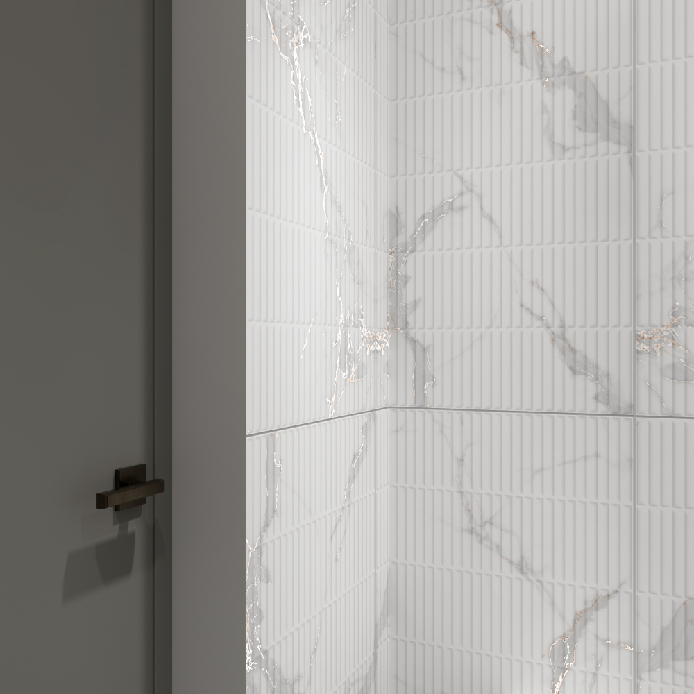 Керамогранит, Creanza, STATUARIO SEVILLE DECOR, 1200x600 мм, карвинг про