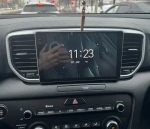 Магнитола для KIA Sportage 2018-2021 (рамка черная) - Carmedia OL-9780-2 QLed+2K, Android 12, TS10, CarPlay, 4G SIM-слот