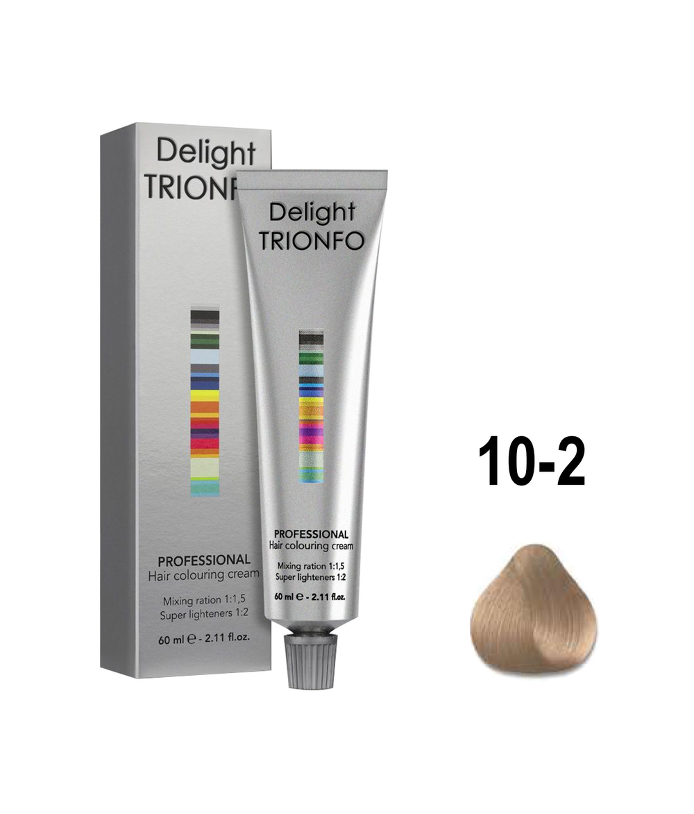 ДТ 10-2 стойкая крем-краска для волос Светлый блондин пепельный 60 мл