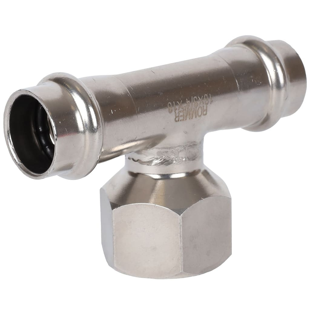 ROMMER Тройник с ВР 18x3/4" из нержавеющей стали прессовой