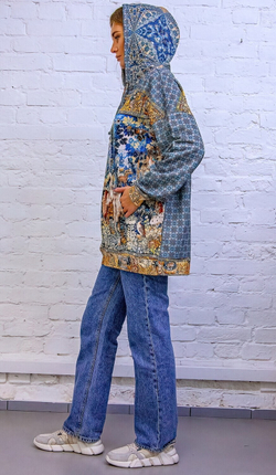 Зип худи «Битва» по мотивам фламандского гобелена "Pugnae Ferarum"