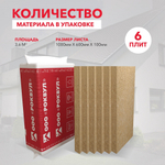 Базальтовая вата Роквул Каркас Баттс 1000х600х100 мм 6 плит в упаковке
