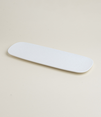 Блюдо фарфоровое MATTE Белое 28 х 10