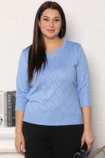 Блуза Нежный узор (голубая) Б14937-18М LT Collection