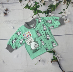 Кофта "Зайка в травке" дл.рукав (Карапуззики) футер (Размер: 80)