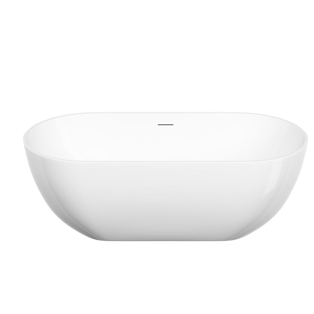 Акриловая ванна Sancos Leaf 1700x800x580 мм, отдельностоящая, овальная, с каркасом, со сливом-переливом, донным клапаном "сlick-сlack", цвет белый, арт. FB20