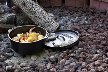 Жаровня чугунная на ножках, 36 см, 9.5 л, угольная, Lodge