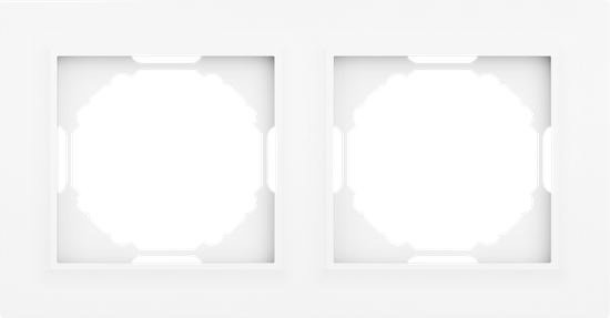 Рамка 2-я,  Wave глянцевый белый,  серия A07